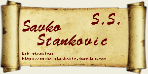 Savko Stanković vizit kartica